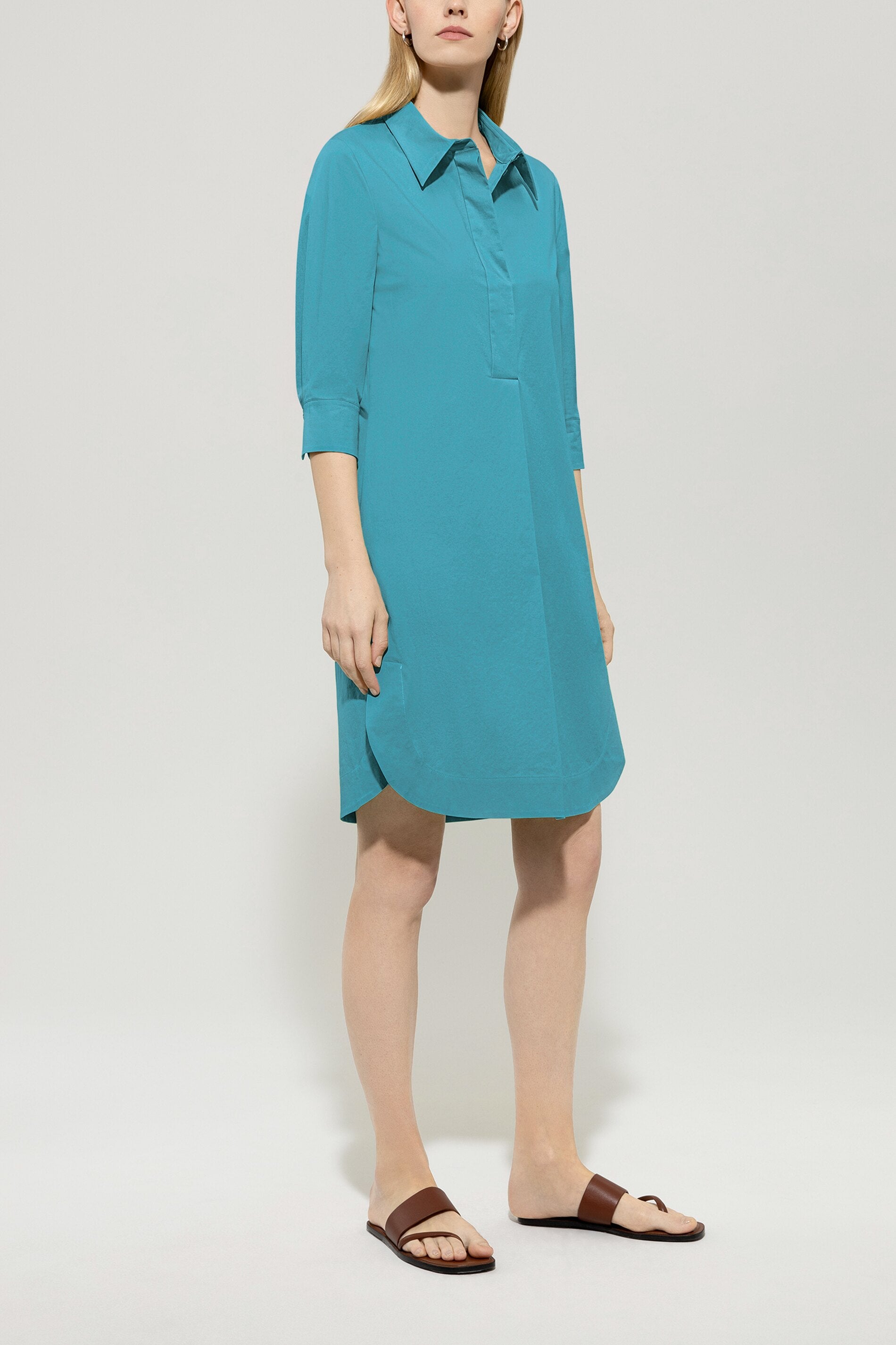 Gabardine-Hemdblusenkleid