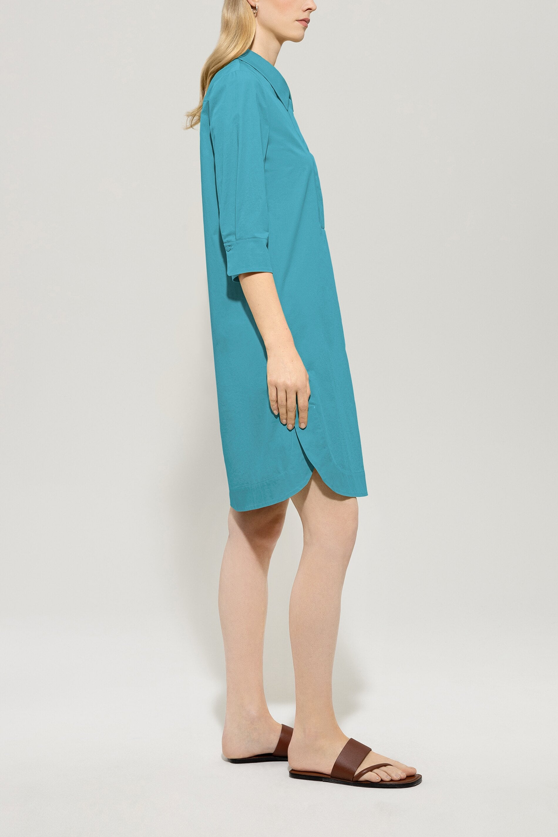 Gabardine-Hemdblusenkleid