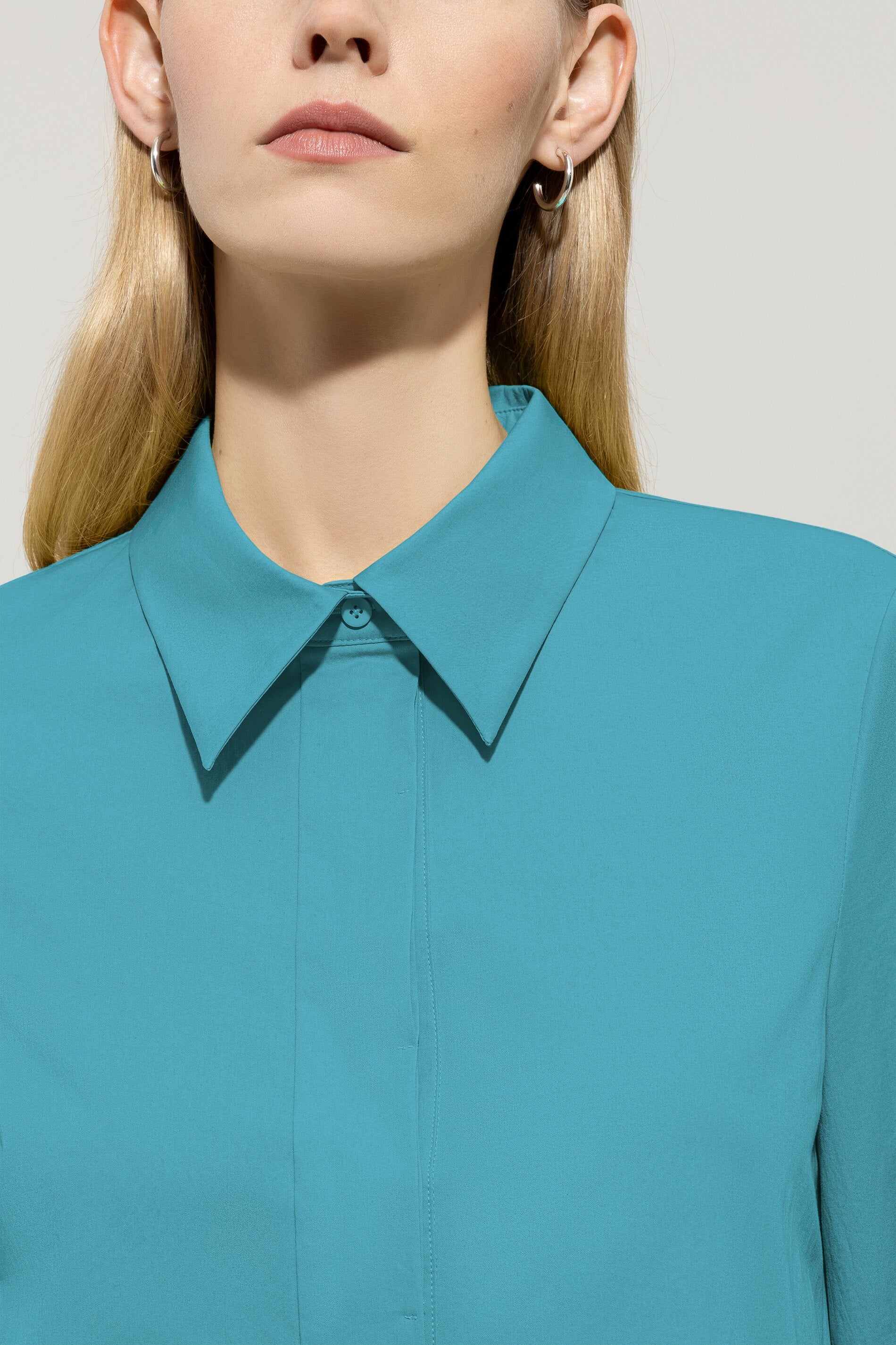 Gabardine-Hemdblusenkleid