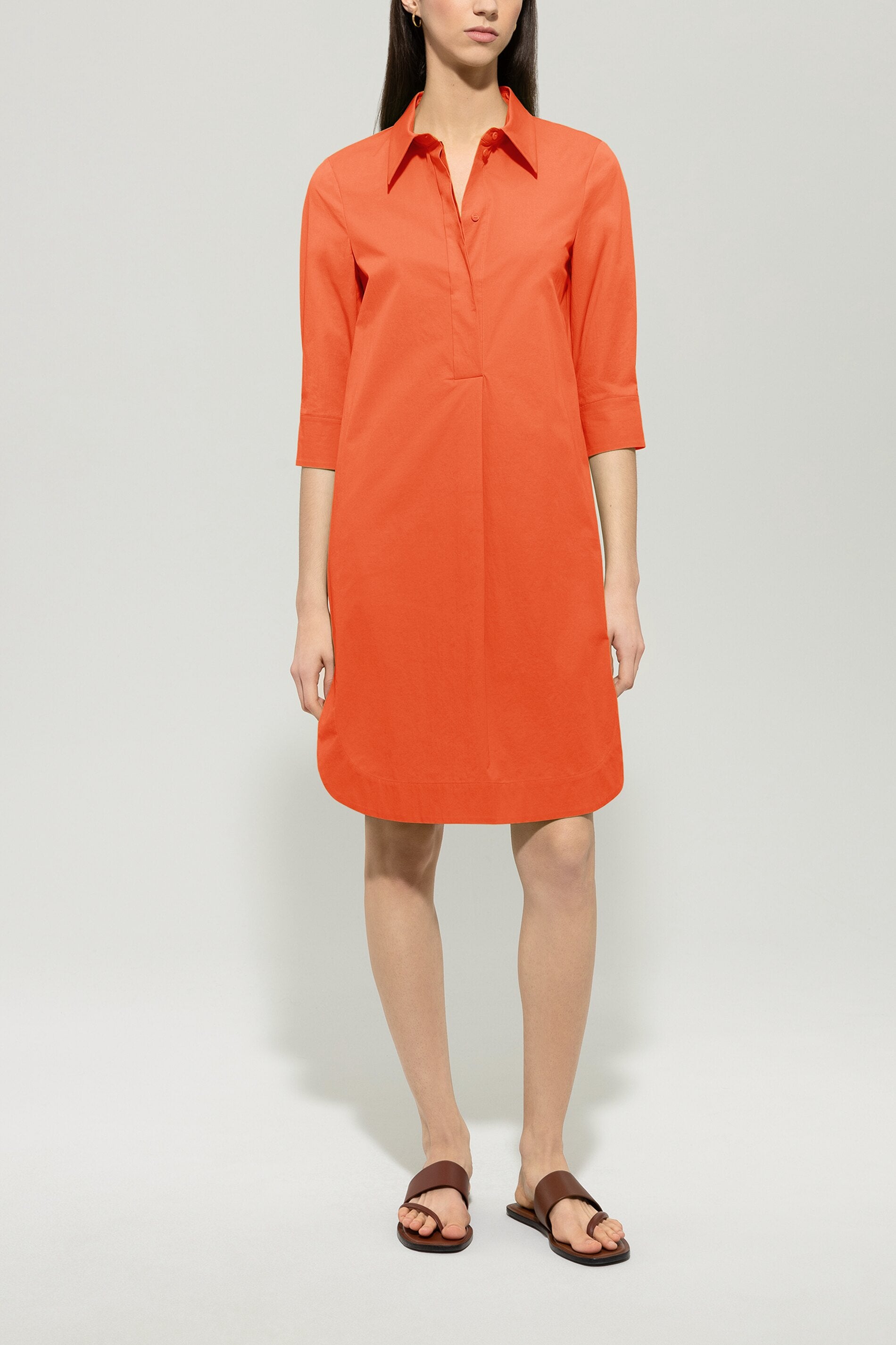 Gabardine-Hemdblusenkleid