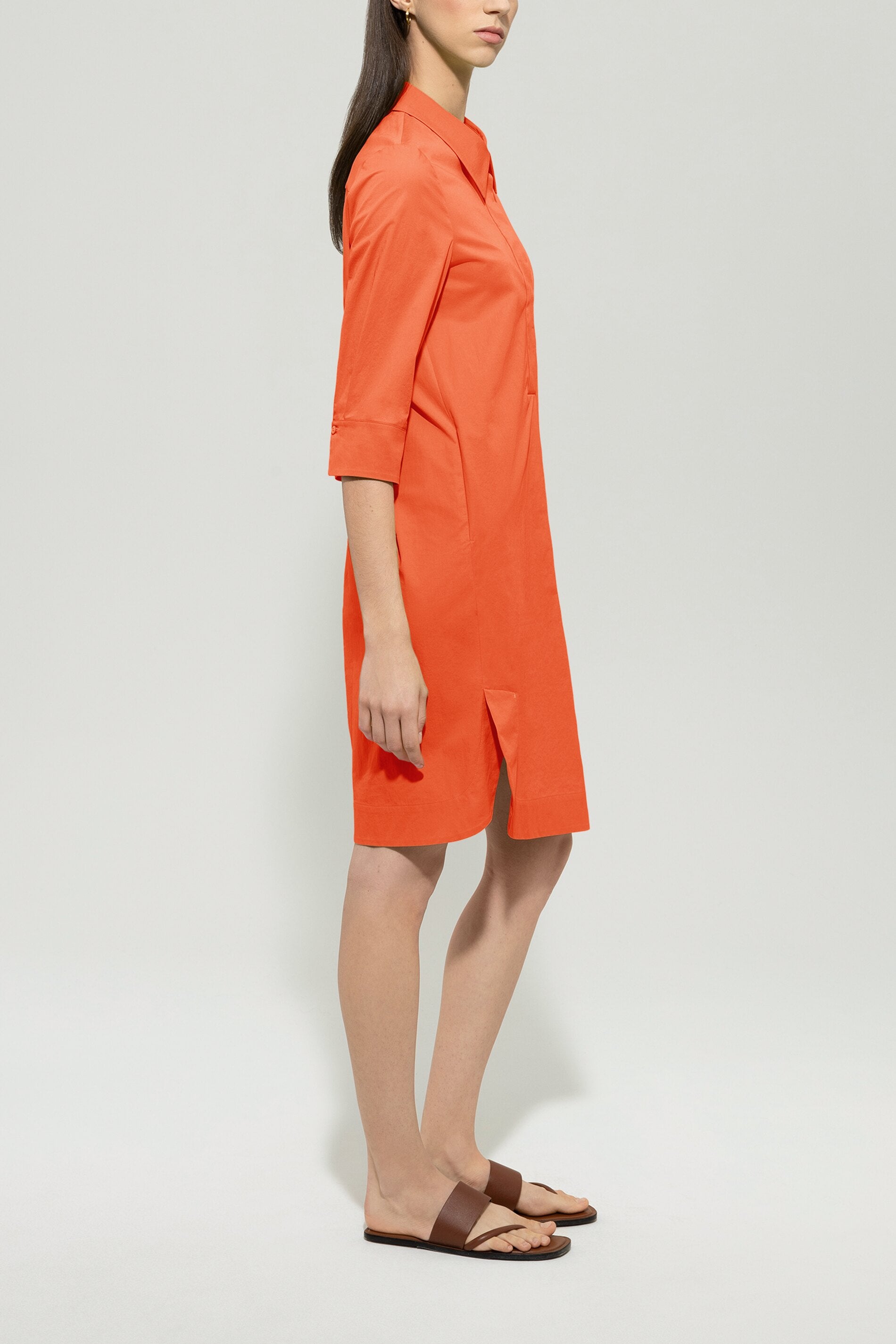 Gabardine-Hemdblusenkleid