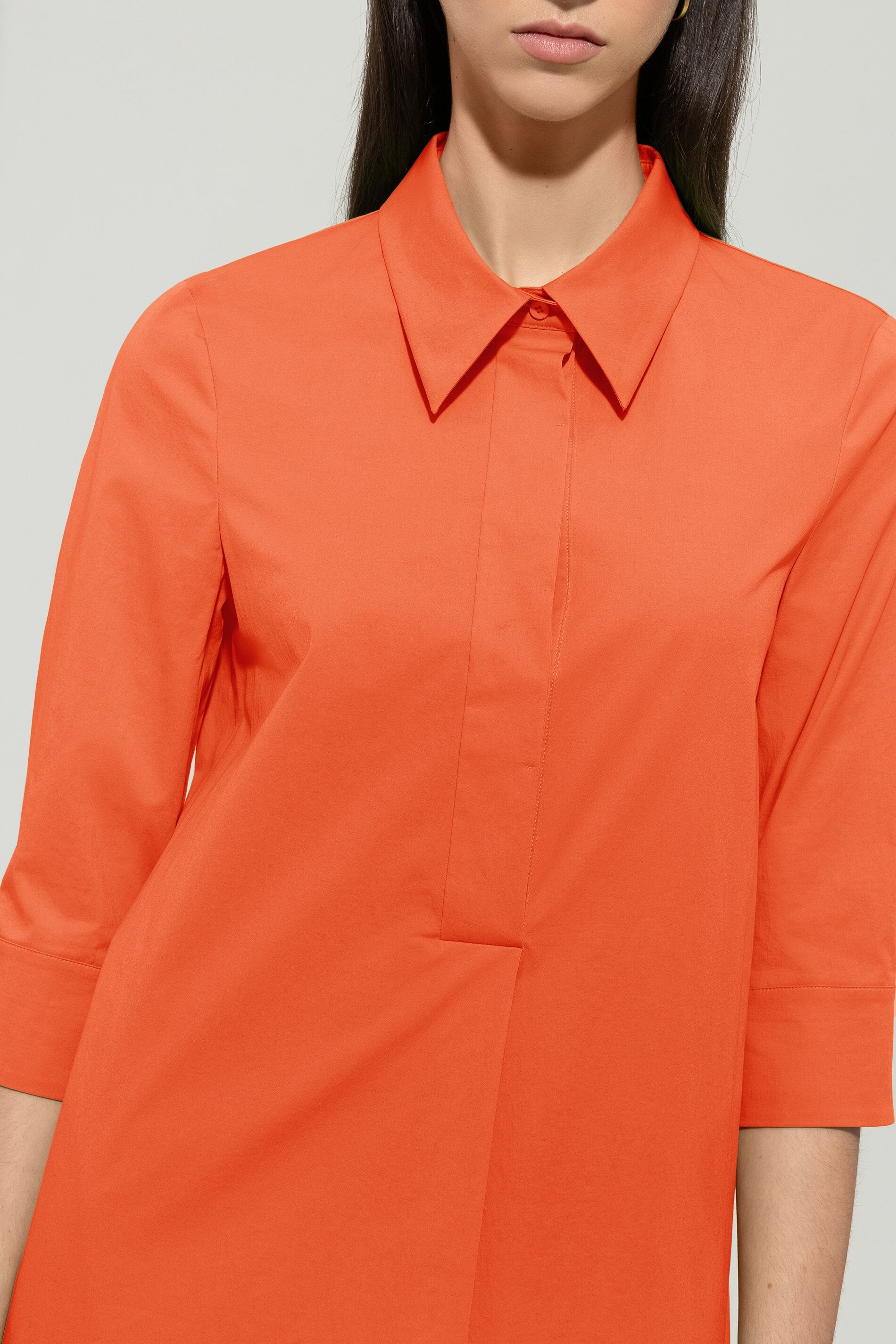 Gabardine-Hemdblusenkleid