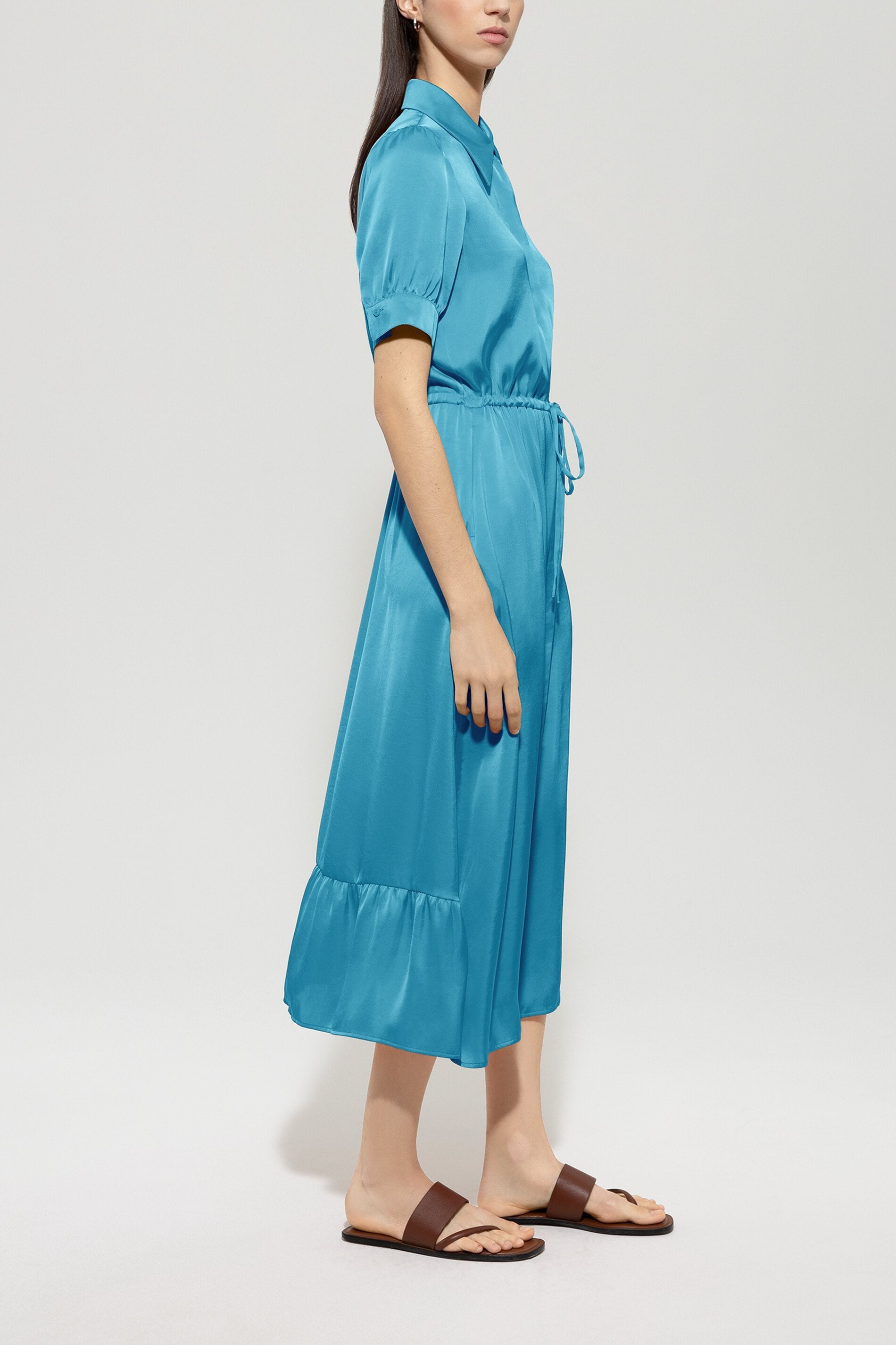 Volants-Hemdblusenkleid
