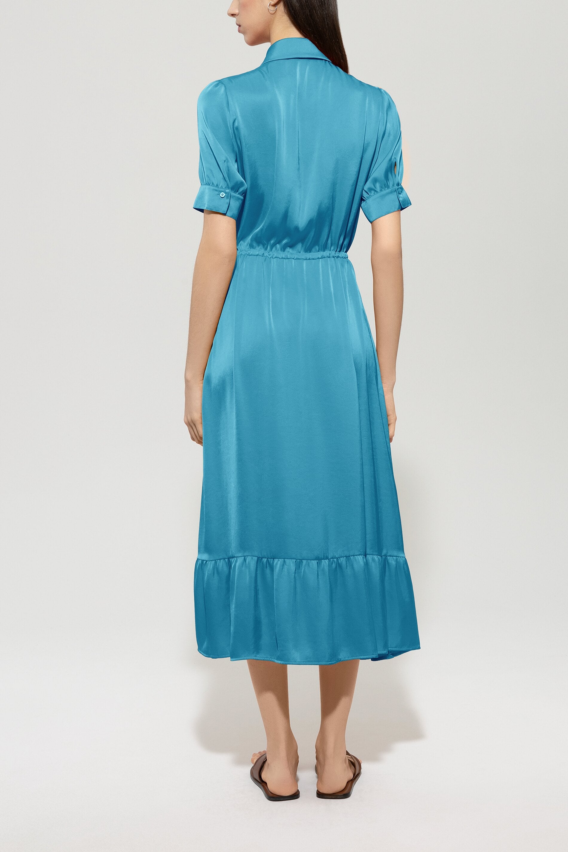 Volants-Hemdblusenkleid