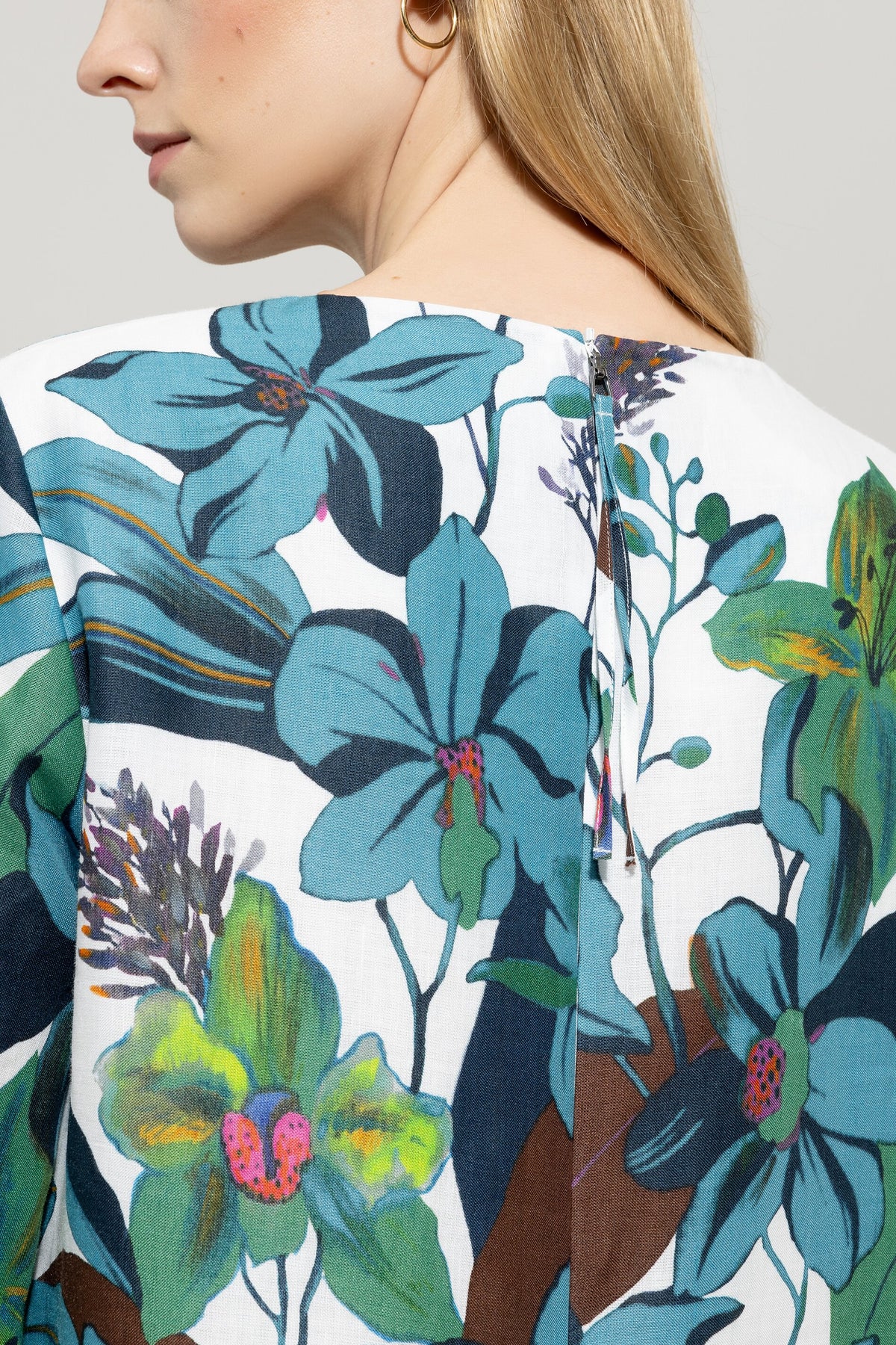 Midikleid mit Hawaii-Print