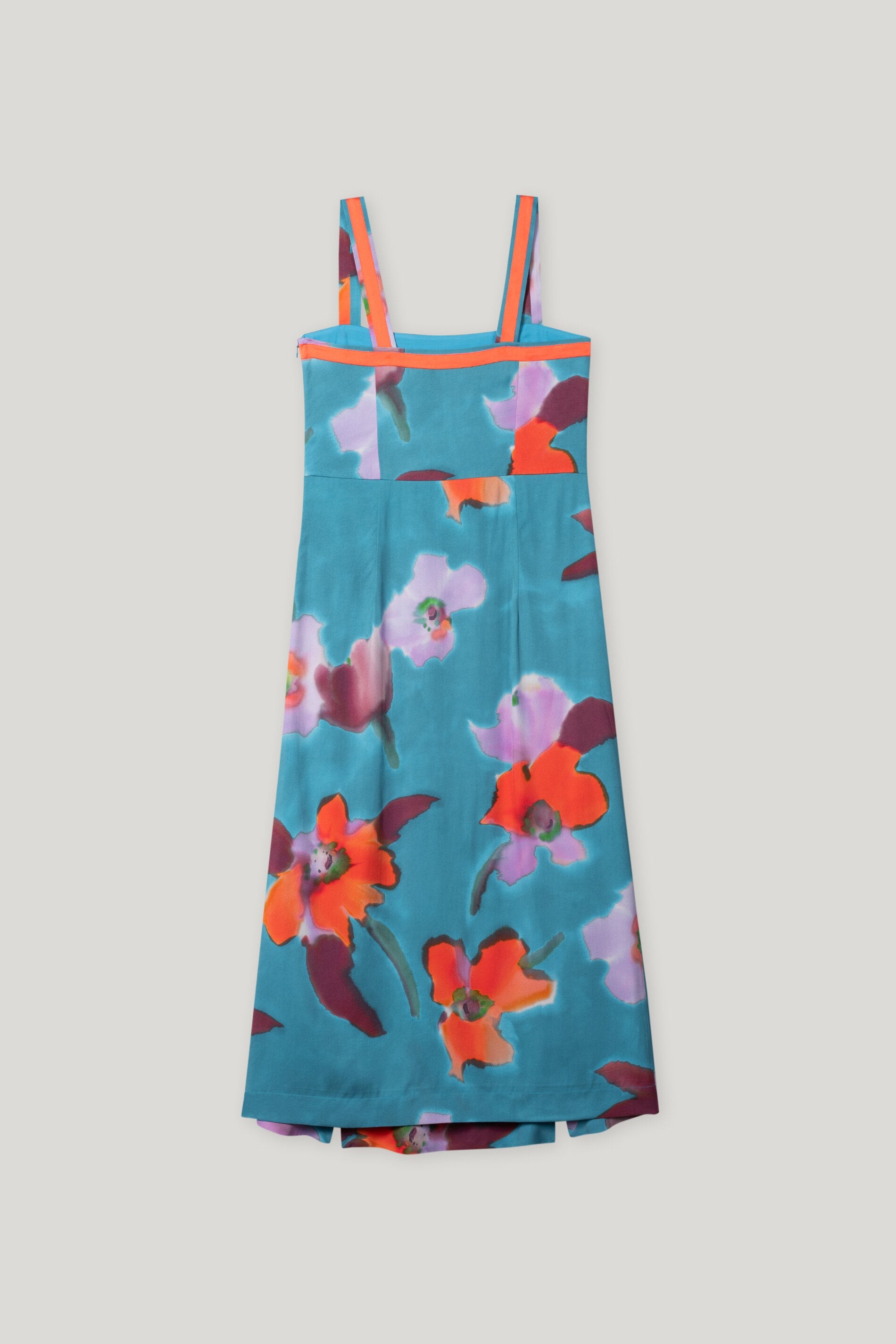 Trägerkleid mit Hibiskus-Print