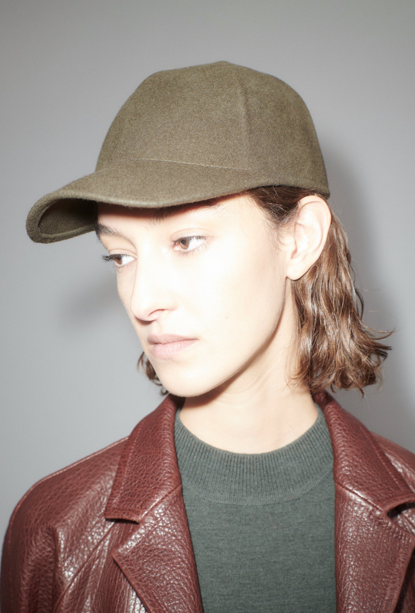 Wool Cap, Khaki-Accessoires-Odeeh-OUTLET-one size-Khaki-ARCHIVIST-ARCHIVE-SALE