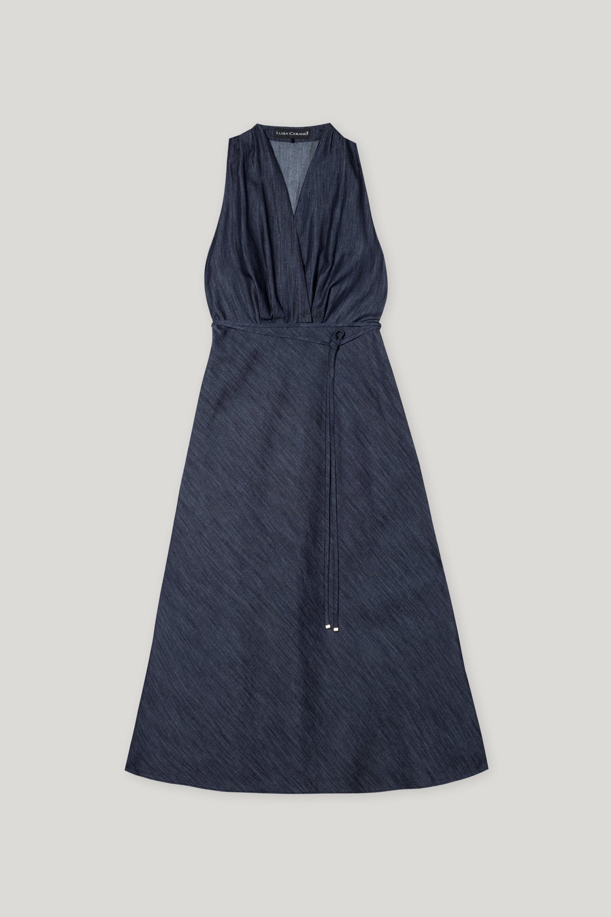 Denimkleid mit Bindeband