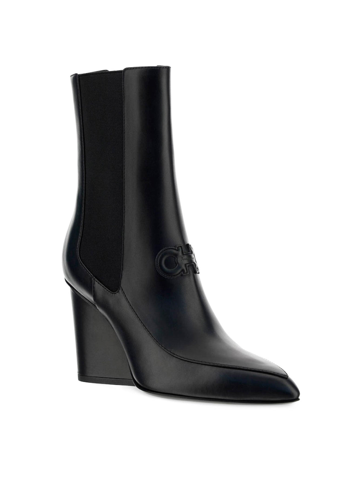 Ferragamo-OUTLET-SALE-Marineo Gancini Logo Ankle Boots-ARCHIVIST