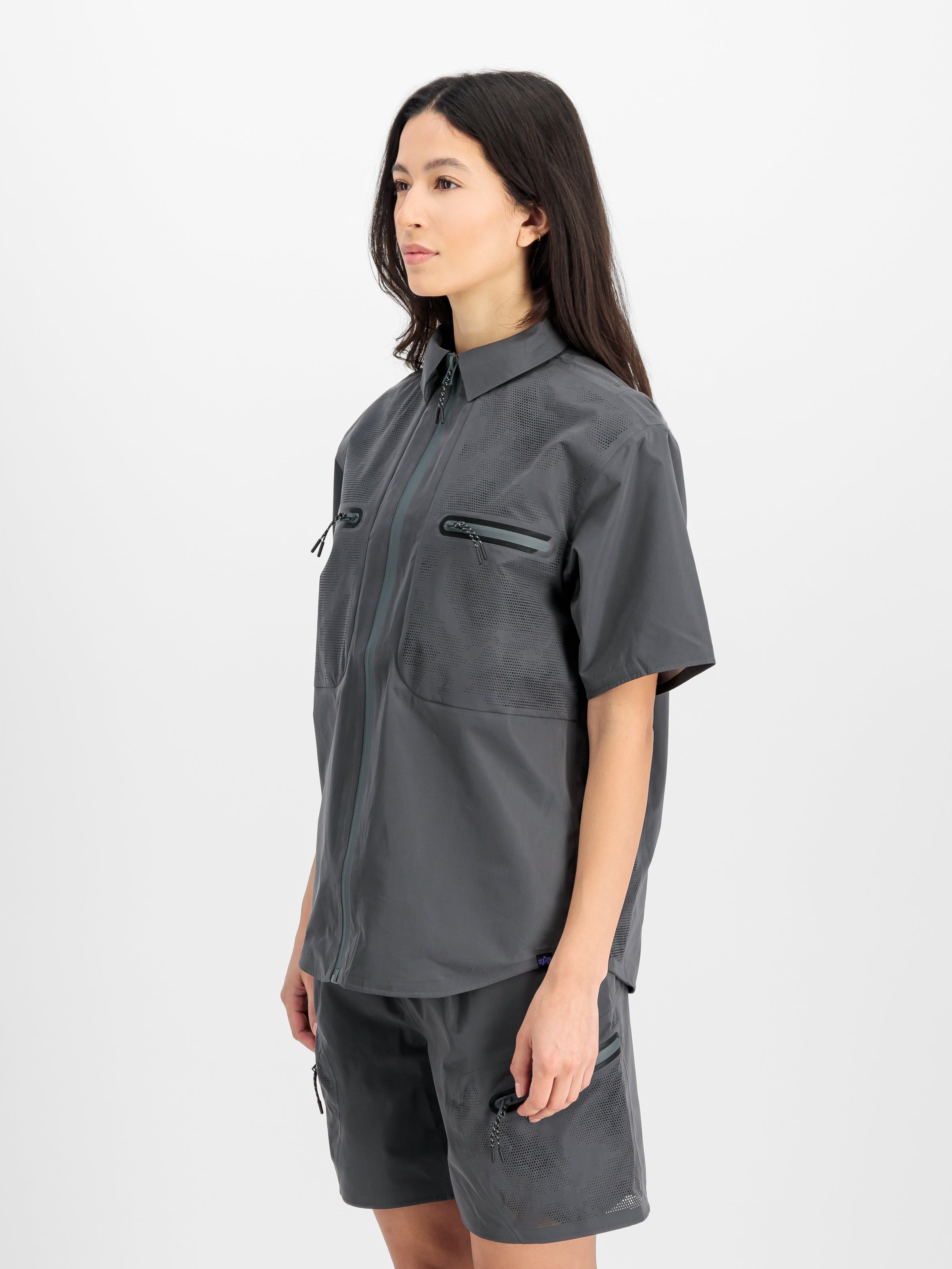 Short Sleeve Laser Cut Shirt