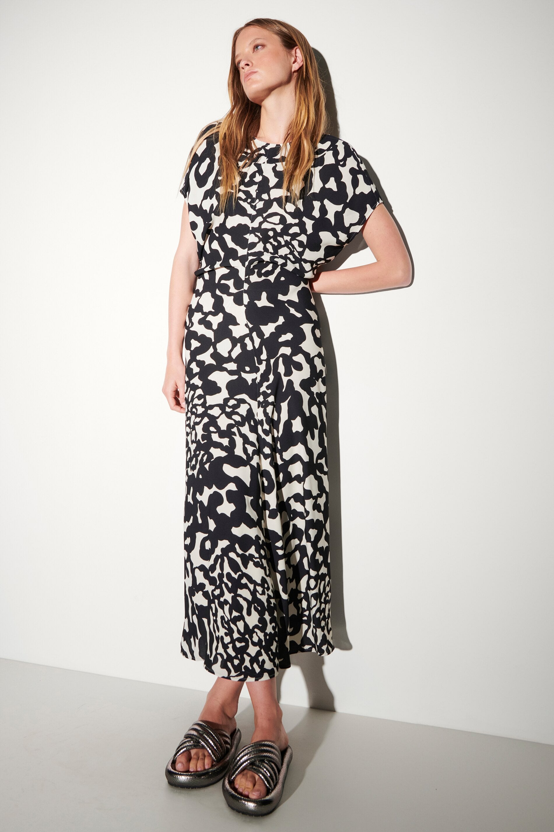 Maxikleid mit Animal-Print