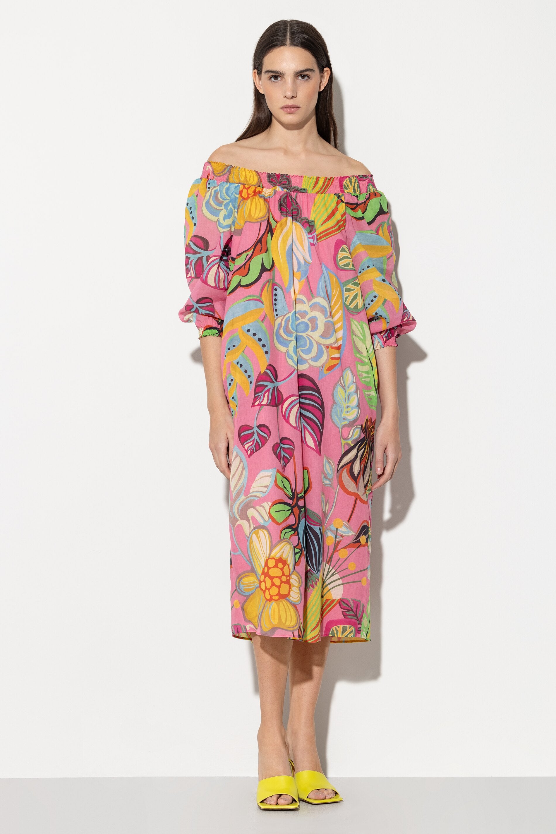 Midikleid mit Caribbean-Print