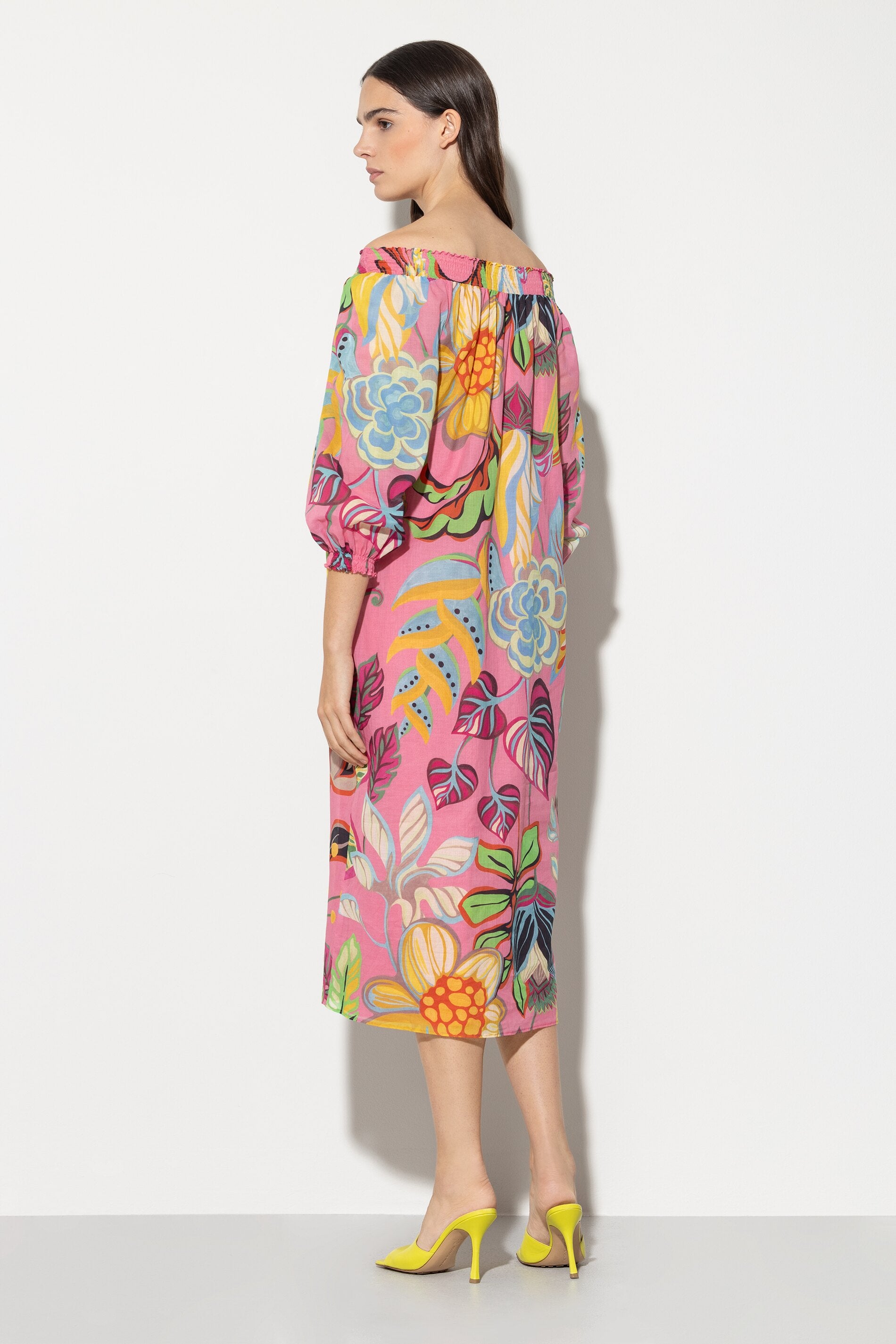 Midikleid mit Caribbean-Print