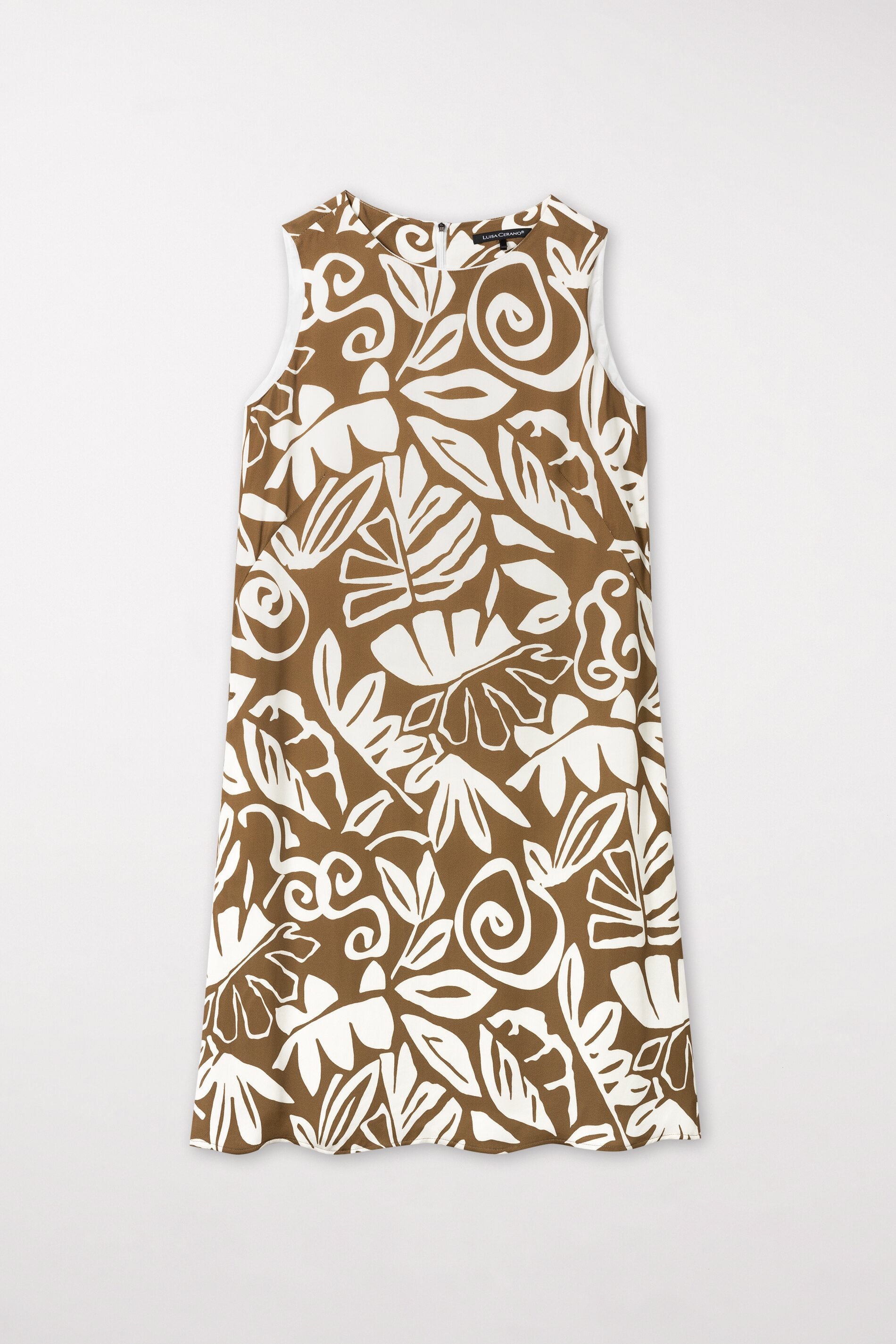 Shiftdress mit Leaf-Print