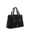 Heart-hardware faux leather tote bag