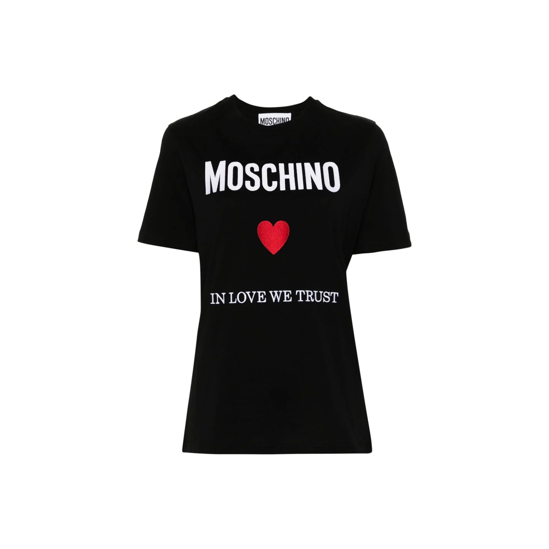 Moschino Couture-Moschino Couture In Love We Trust T-Shirt-WOMEN CLOTHING-Black-Deal-Outlet-by-ARCHIVIST