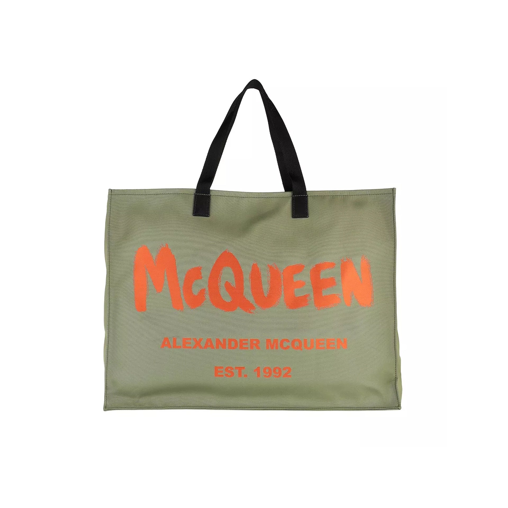 Alexander McQueen Logo Tote Bag-WOMEN BAGS-ALEXANDER MCQUEEN-GREEN-UNI-ARCHIVIST