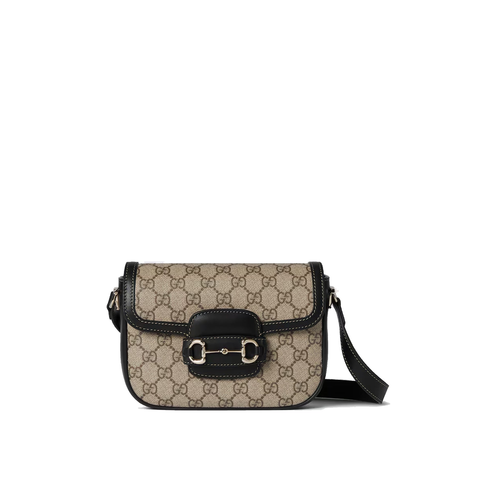 Gucci-Gucci Horsebit 1955 Soft Small Shoulder Bag-WOMEN BAGS-Black-Deal-Outlet-by-ARCHIVIST