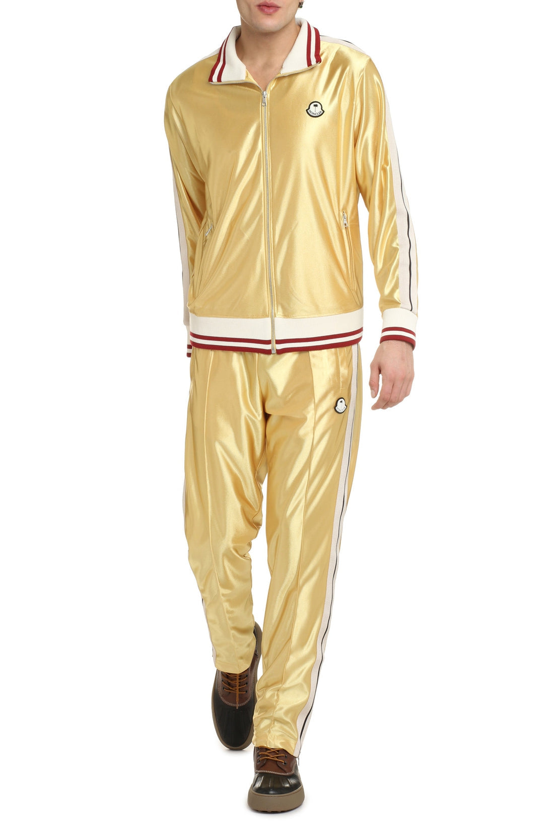 Moncler Genius-OUTLET-SALE-8 Moncler Palm Angels - Full zip sweatshirt with side stripes-ARCHIVIST