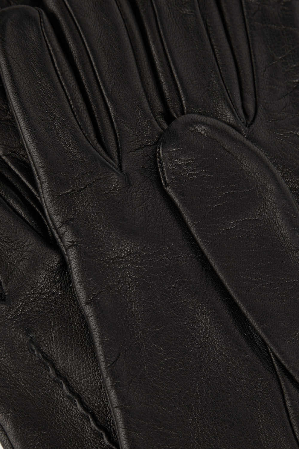 Embossed Logo Leather Gloves