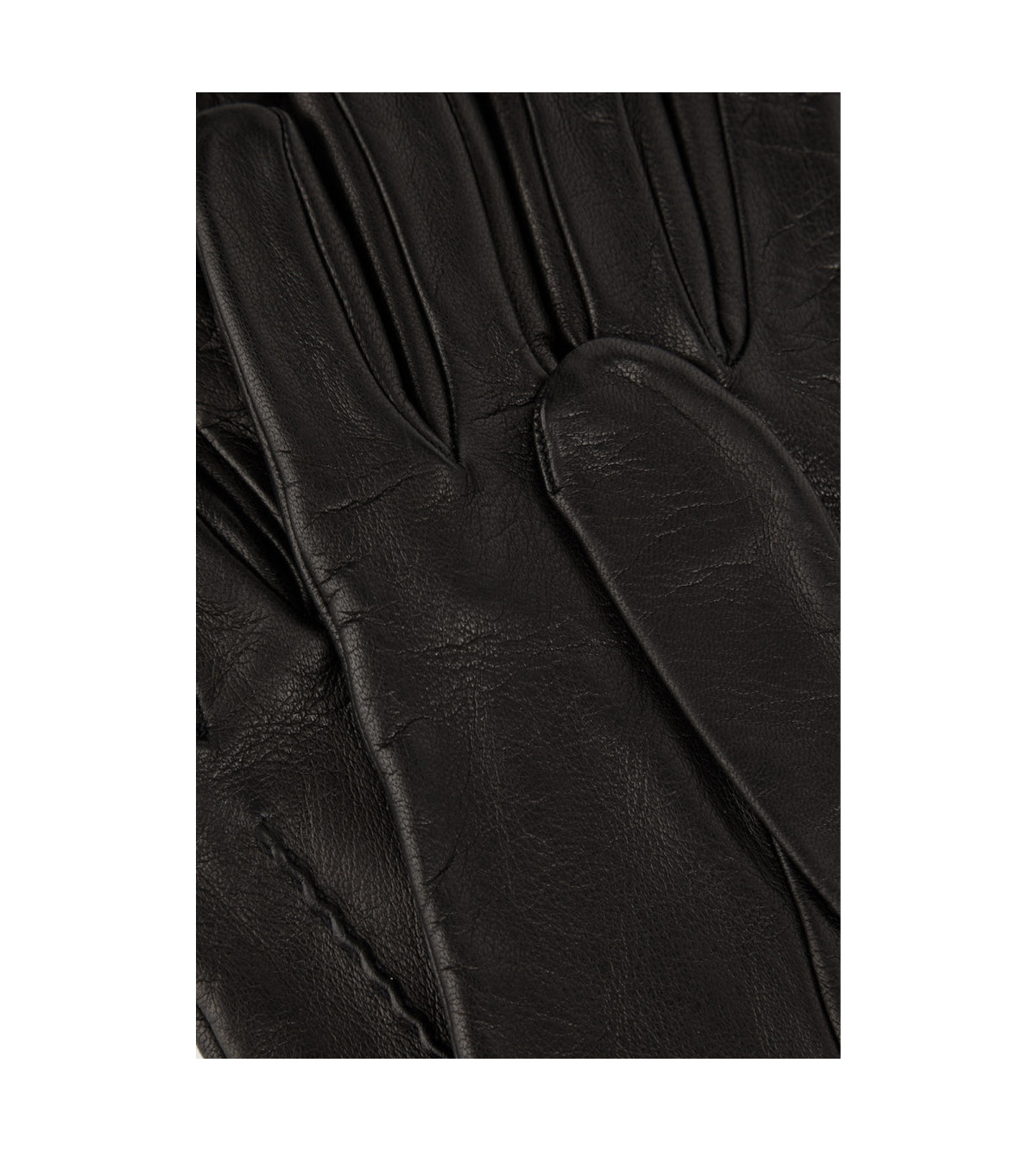 Embossed Logo Leather Gloves