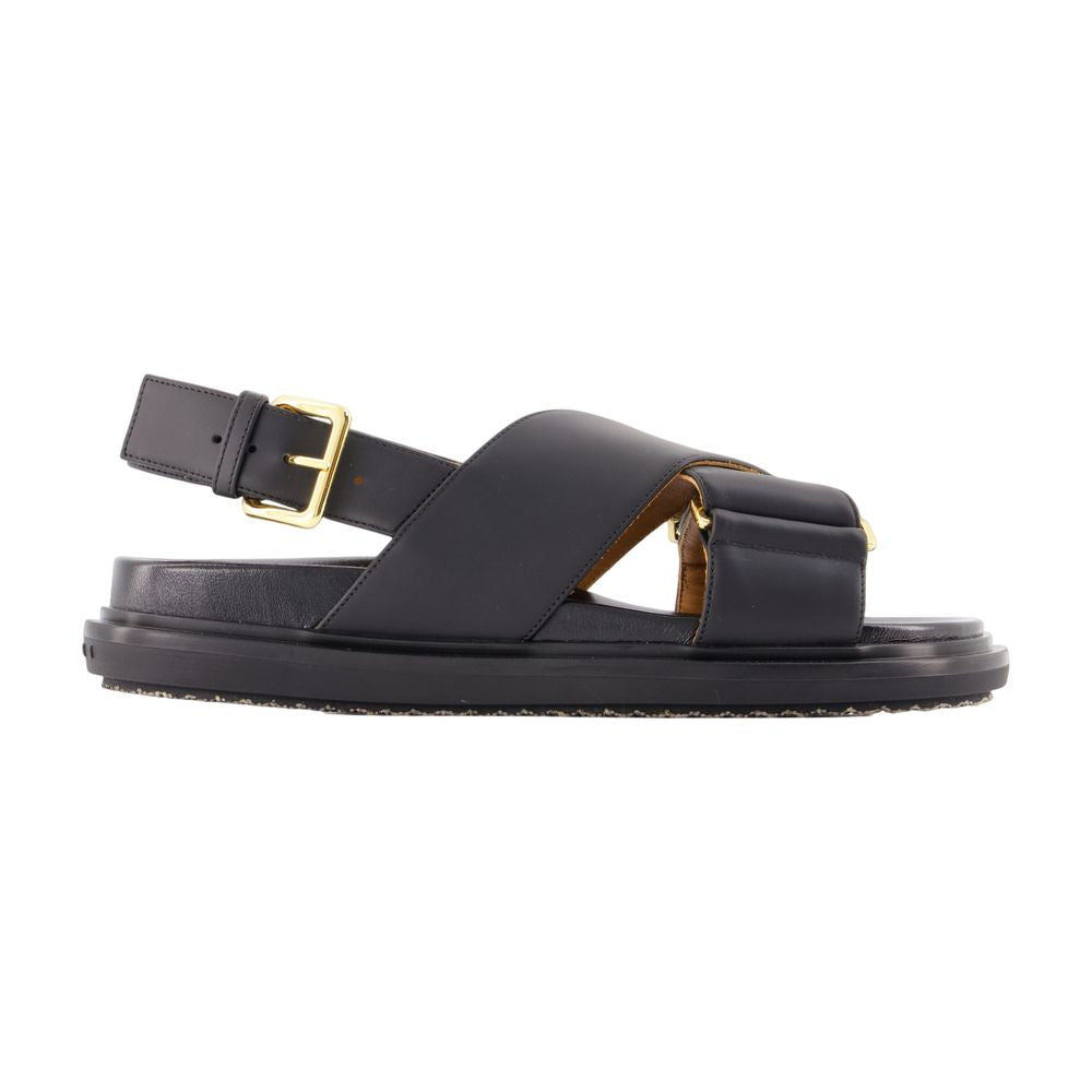 Sandalen Fb Criscross - Marni - Leder - Schwarz