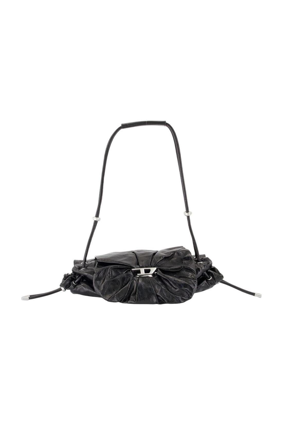 Diesel-Scrunch-D Small Schultertasche - DIESEL - Leder - Schwarz-Taschen-Black-Deal-Outlet-by-ARCHIVIST