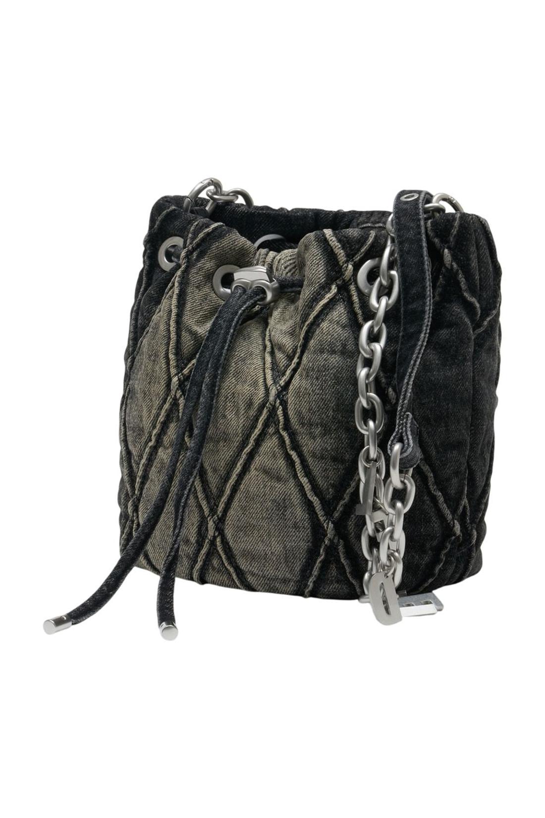 Charm-D Small Schultertasche - DIESEL - Baumwolle - Schwarz