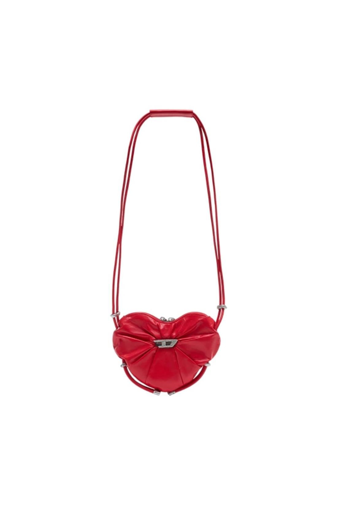 Scrunch-D Heart Schultertasche - DIESEL - Leder - Rot