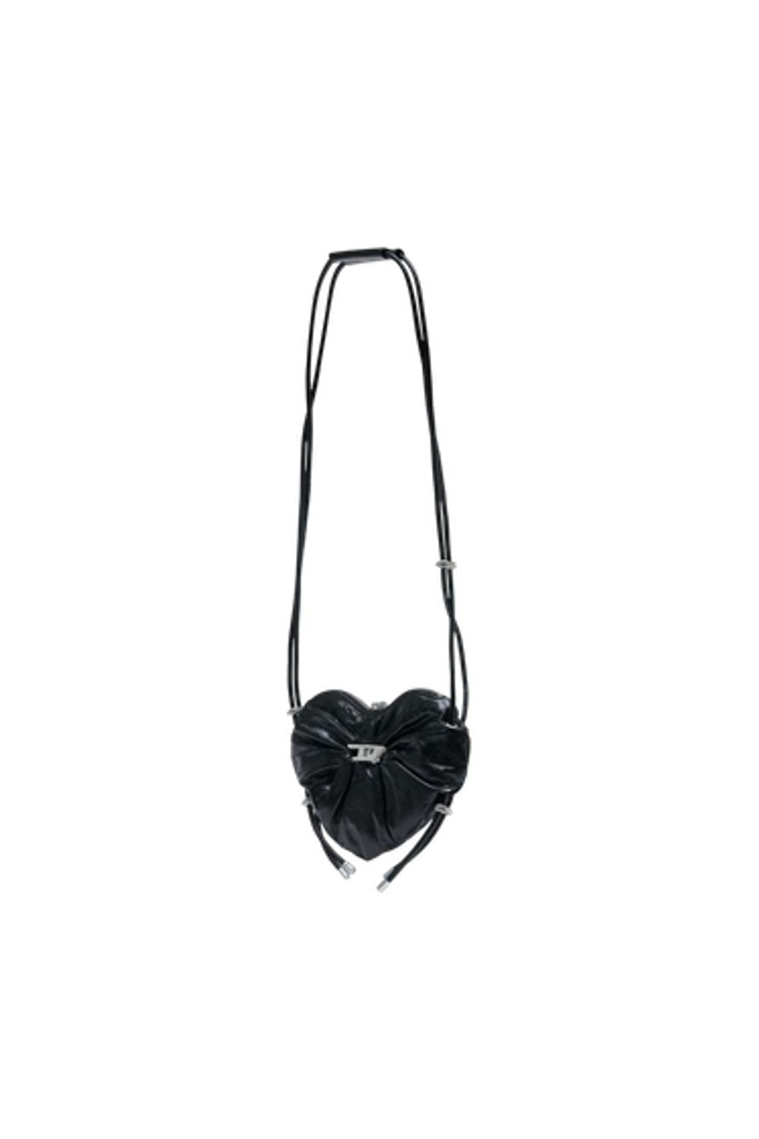 Scrunch-D Heart Schultertasche - DIESEL - Leder - Schwarz
