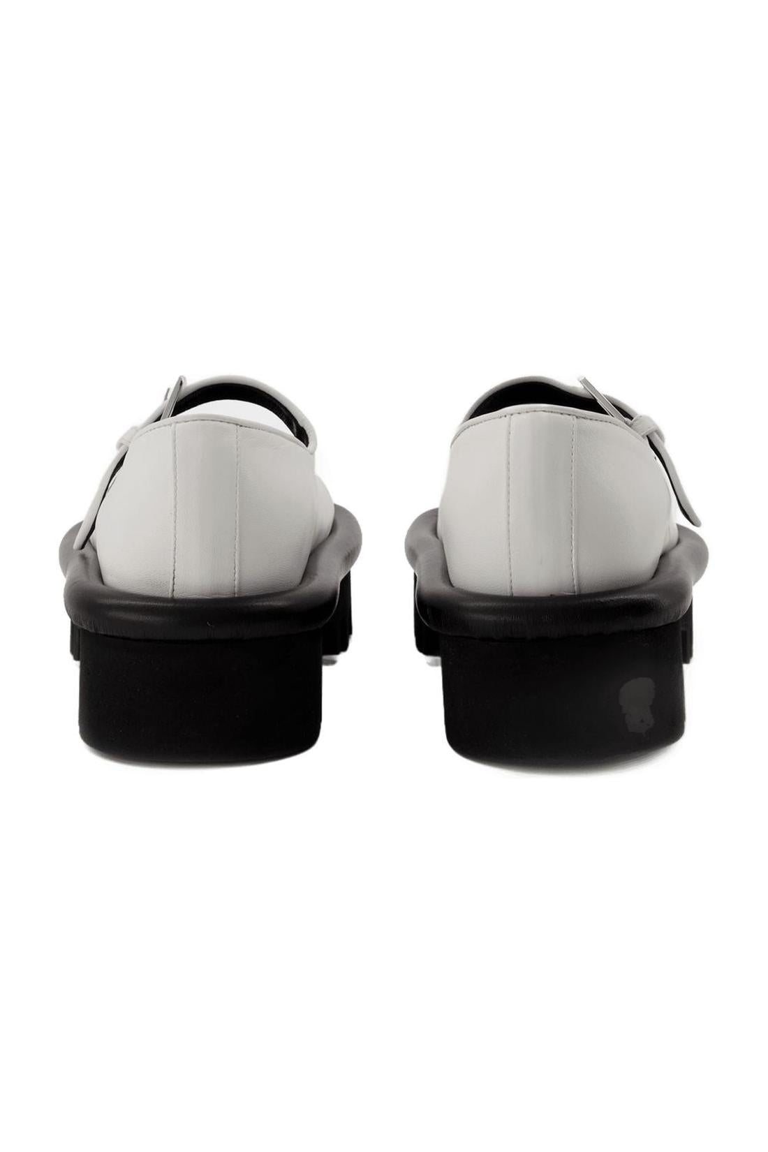 Schuhe Bumper Chunky aus weißem Leder