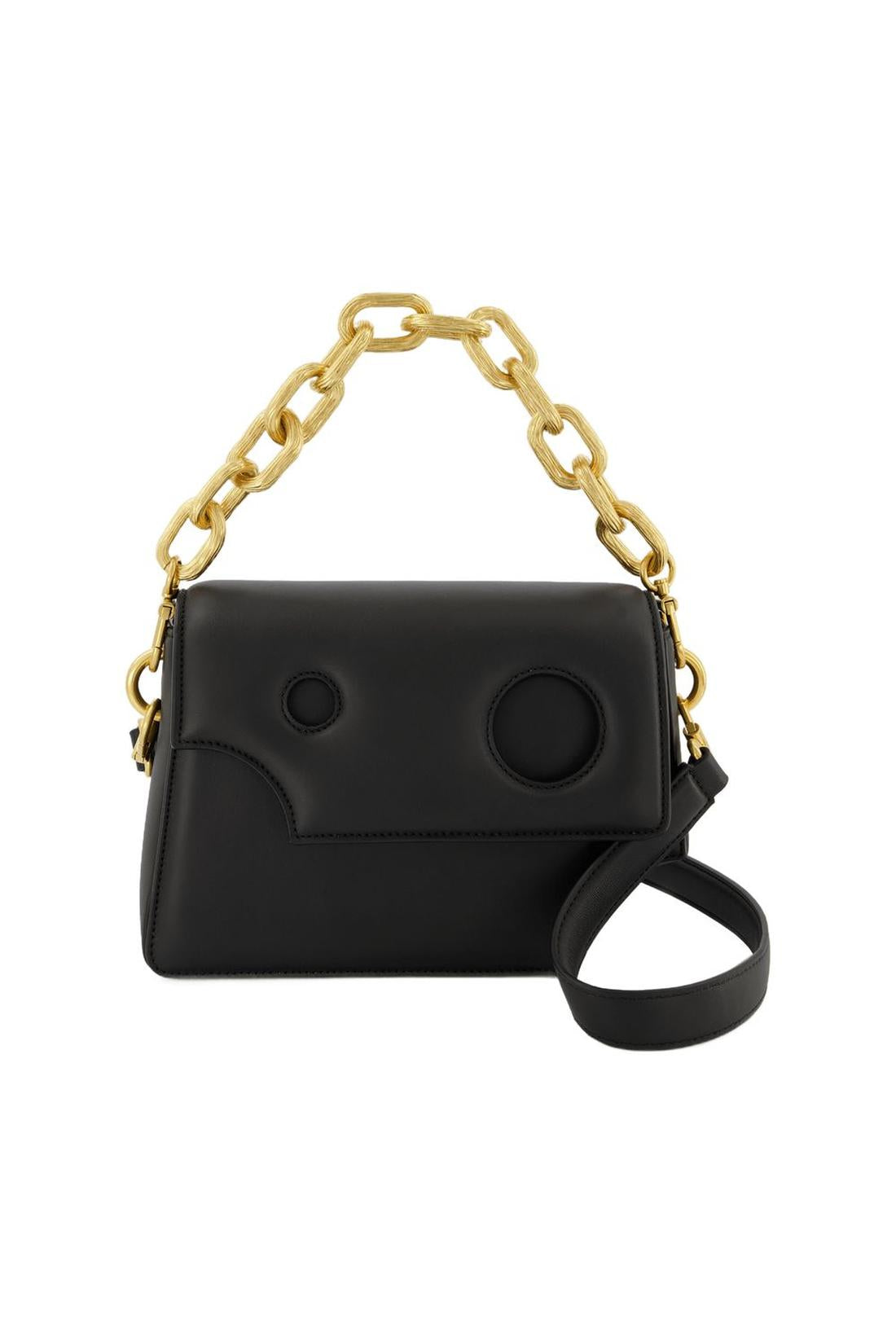 Burrow 24 Hobo Bag - Off White - Black/Clear - Leather