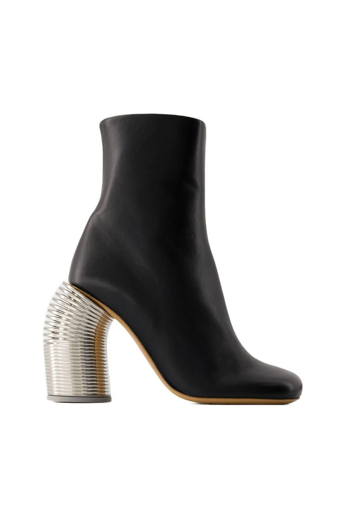 Silver Spring Stiefeletten - Off White - Leder - Schwarz/Silber