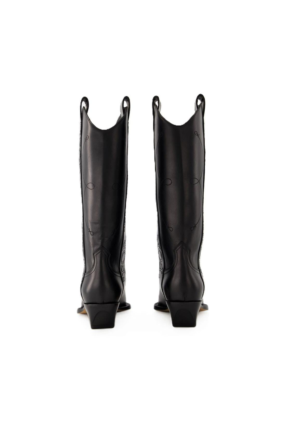 Ankle Boots For Walking - Off White - Leder - Schwarz