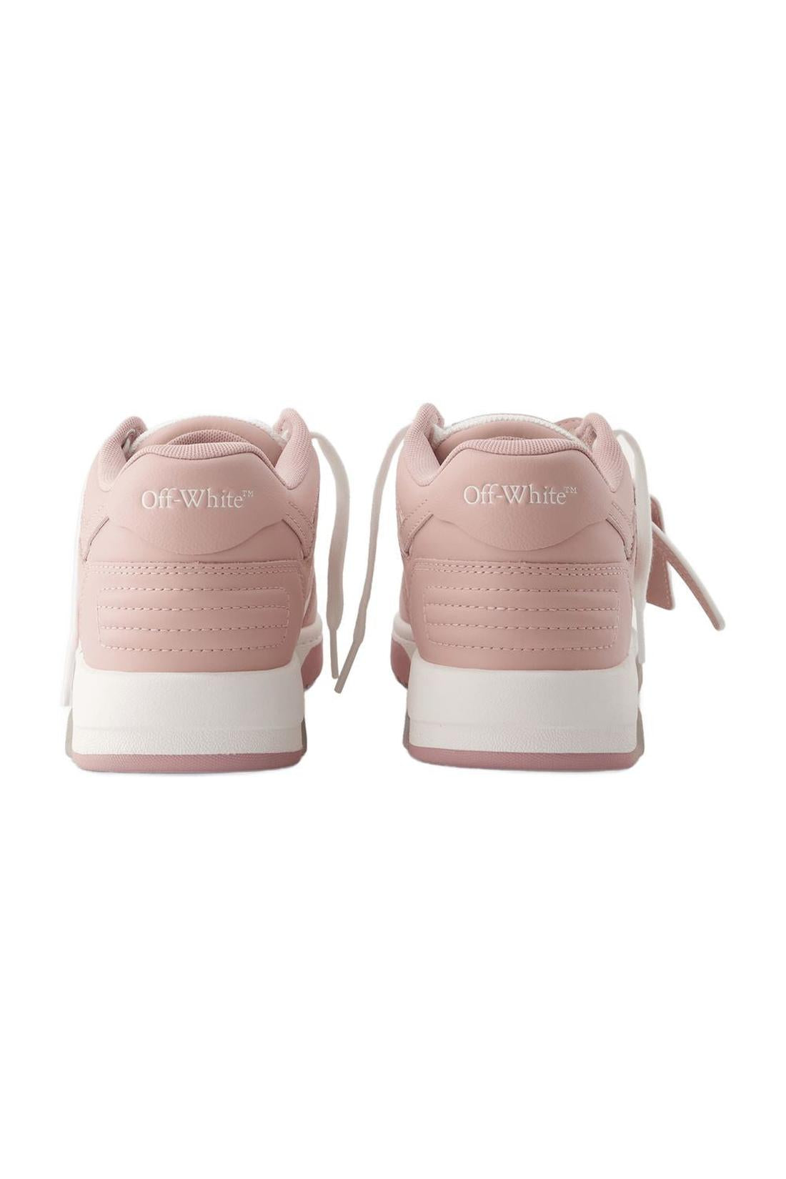 Off White-Out Of Office Sneakers - Off White - White/Pink - Leather-Sneaker-Black-Deal-Outlet-by-ARCHIVIST