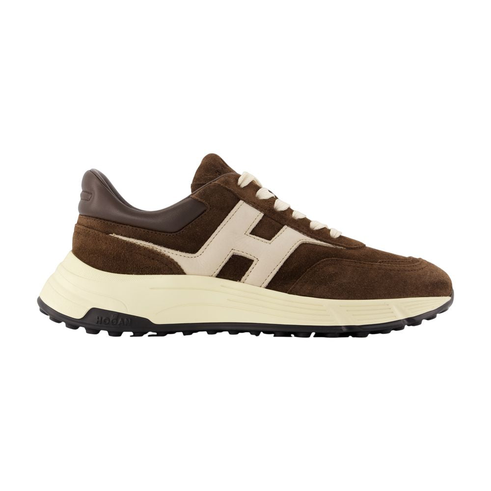 Sneaker „Hyperlight Allacciato H“ – „ Hogan “ – Leder – Khaki