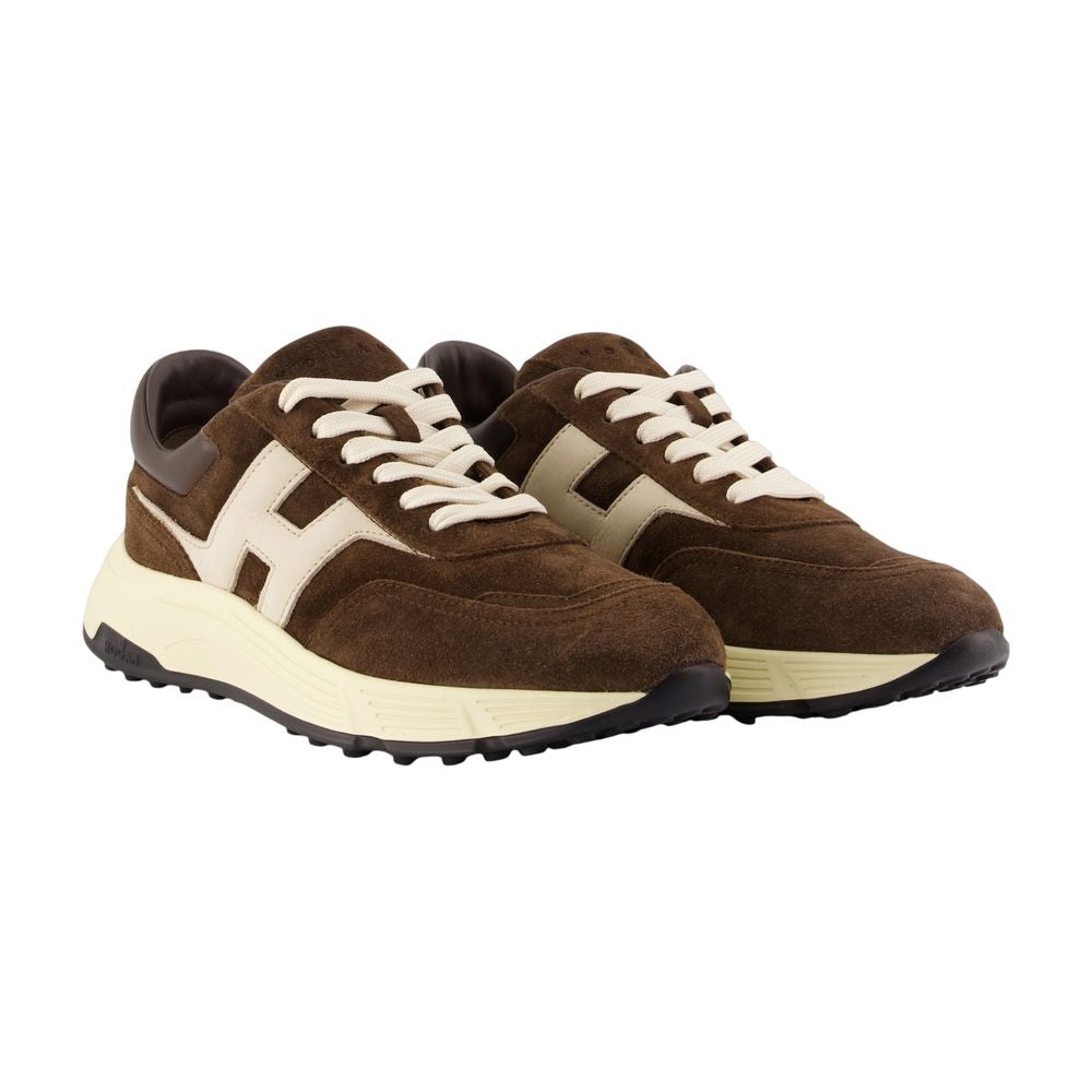 Sneaker „Hyperlight Allacciato H“ – „ Hogan “ – Leder – Khaki