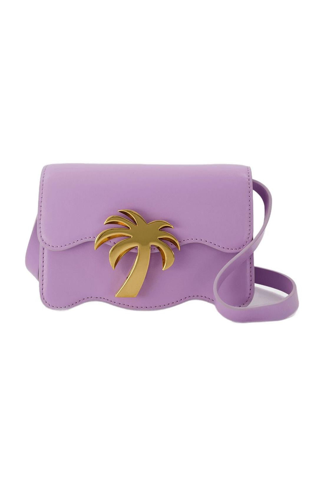 Palm Beach PM leather bag in violet and gold