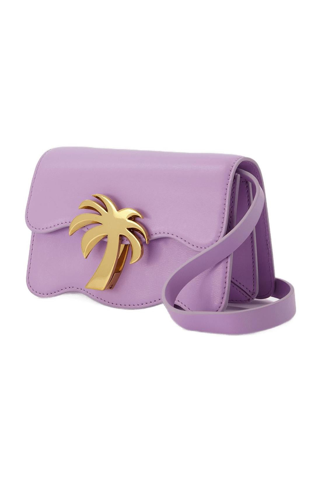 Palm Beach PM leather bag in violet and gold