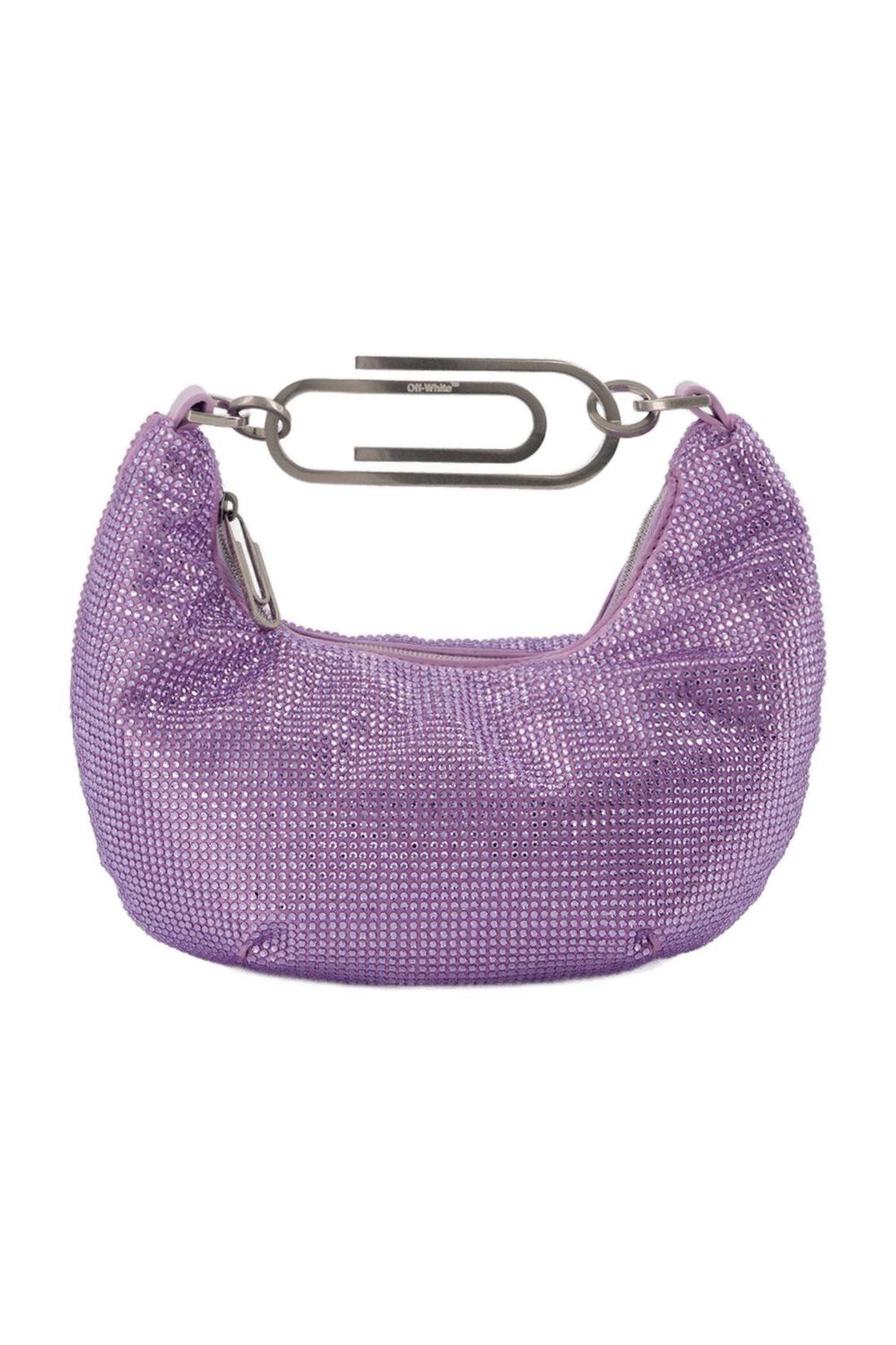 Bag Binder Clip 20 in rhinestone / purple