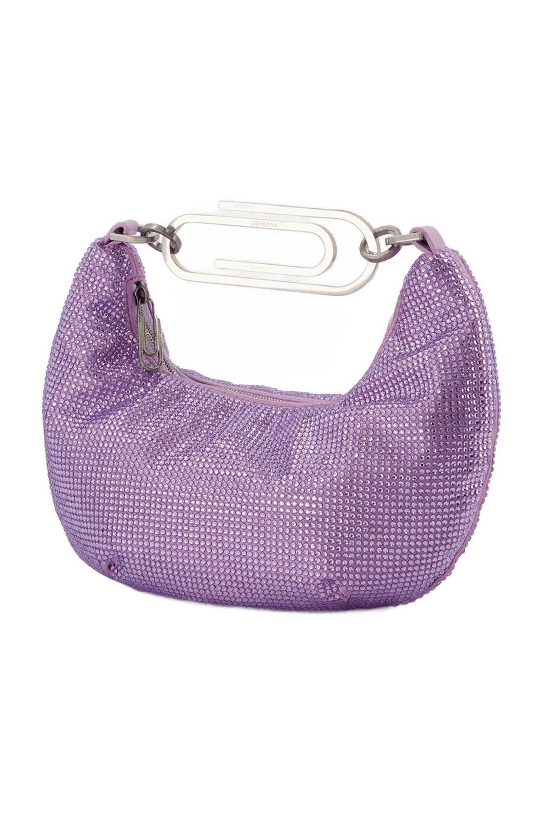 Bag Binder Clip 20 in rhinestone / purple