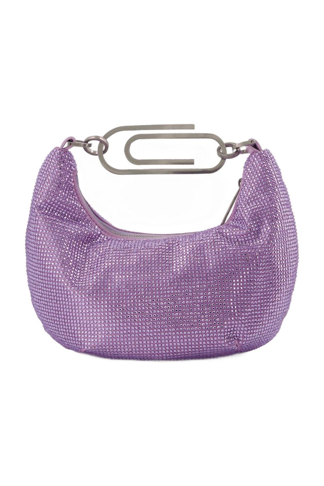 Bag Binder Clip 20 in rhinestone / purple