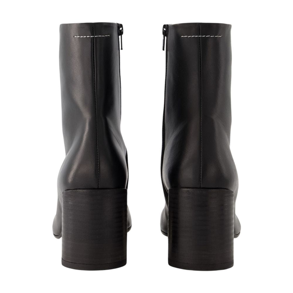 Stiefeletten 6 Anatomic 75 - MM6 Maison Margiela - Leder - Schwarz