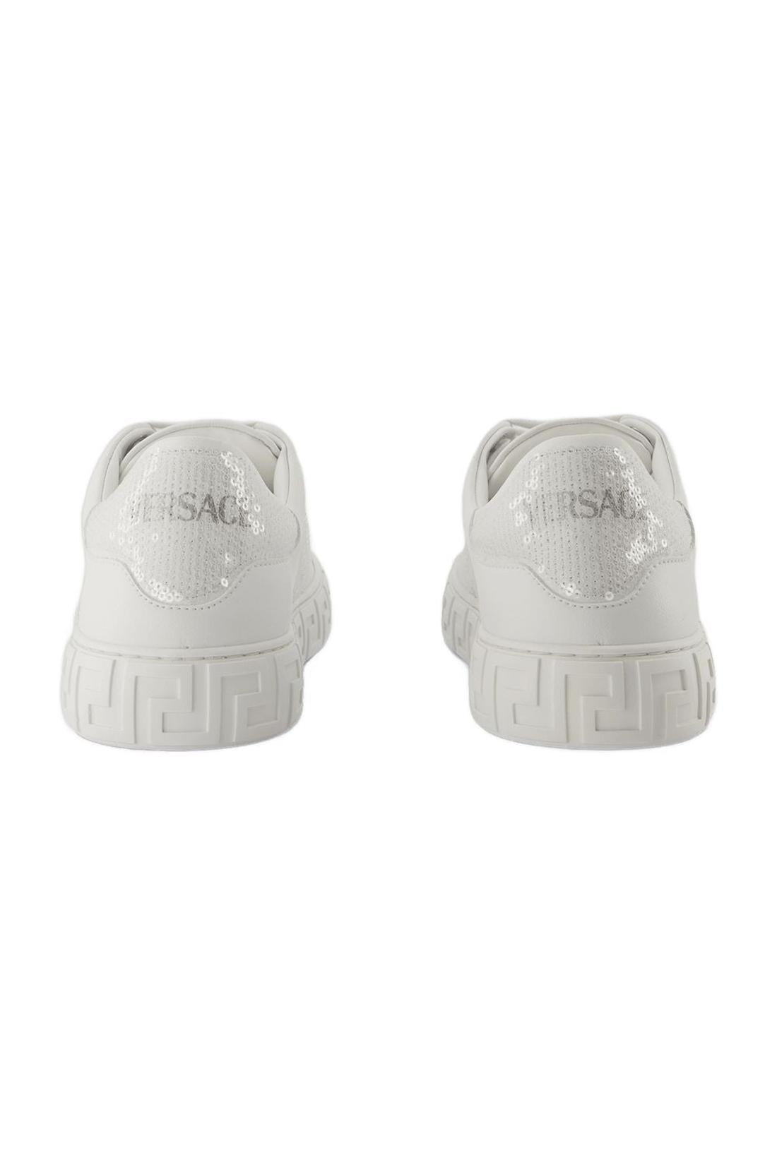 La Greca Sneakers - Versace - Cotton - White