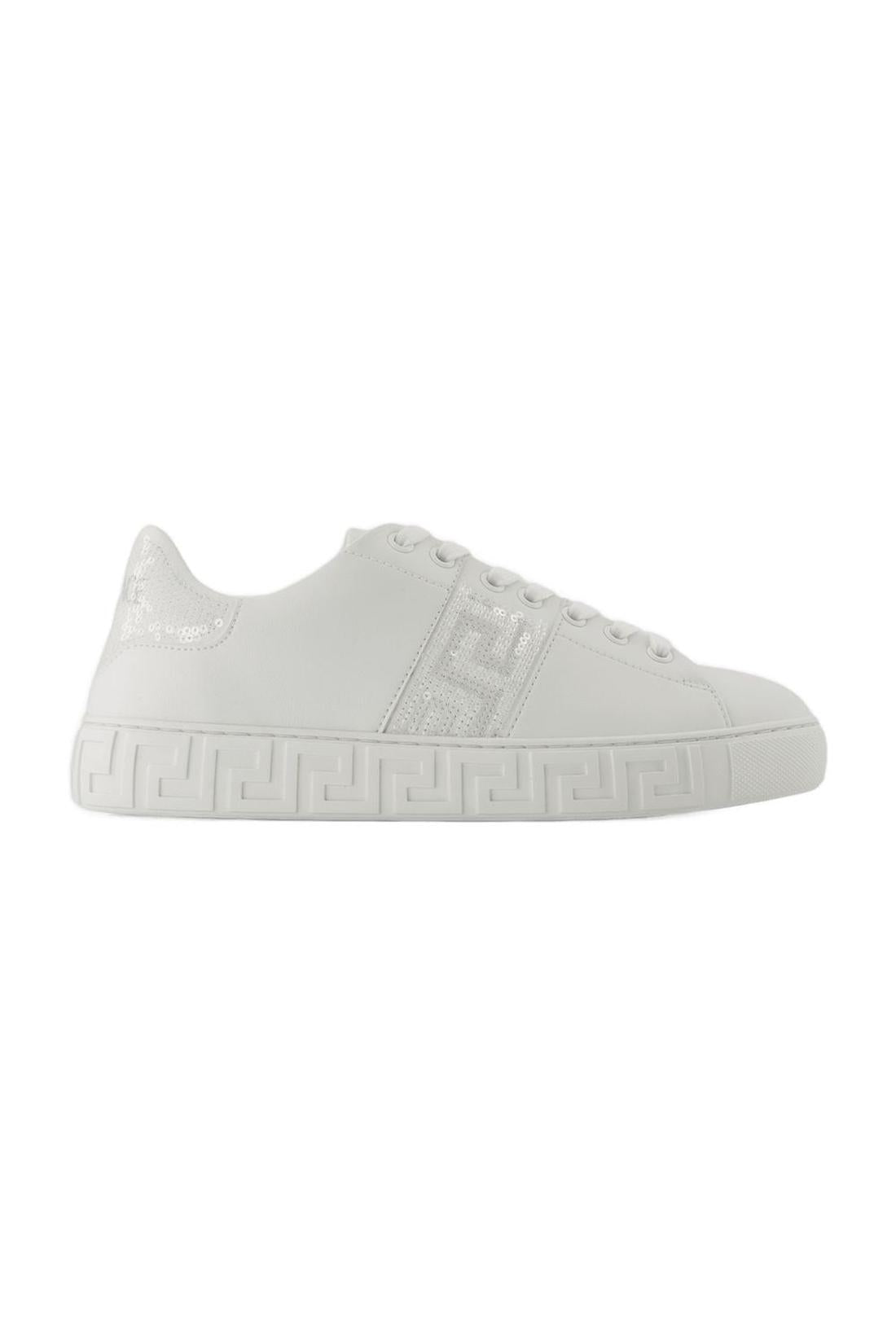 La Greca Sneakers - Versace - Cotton - White