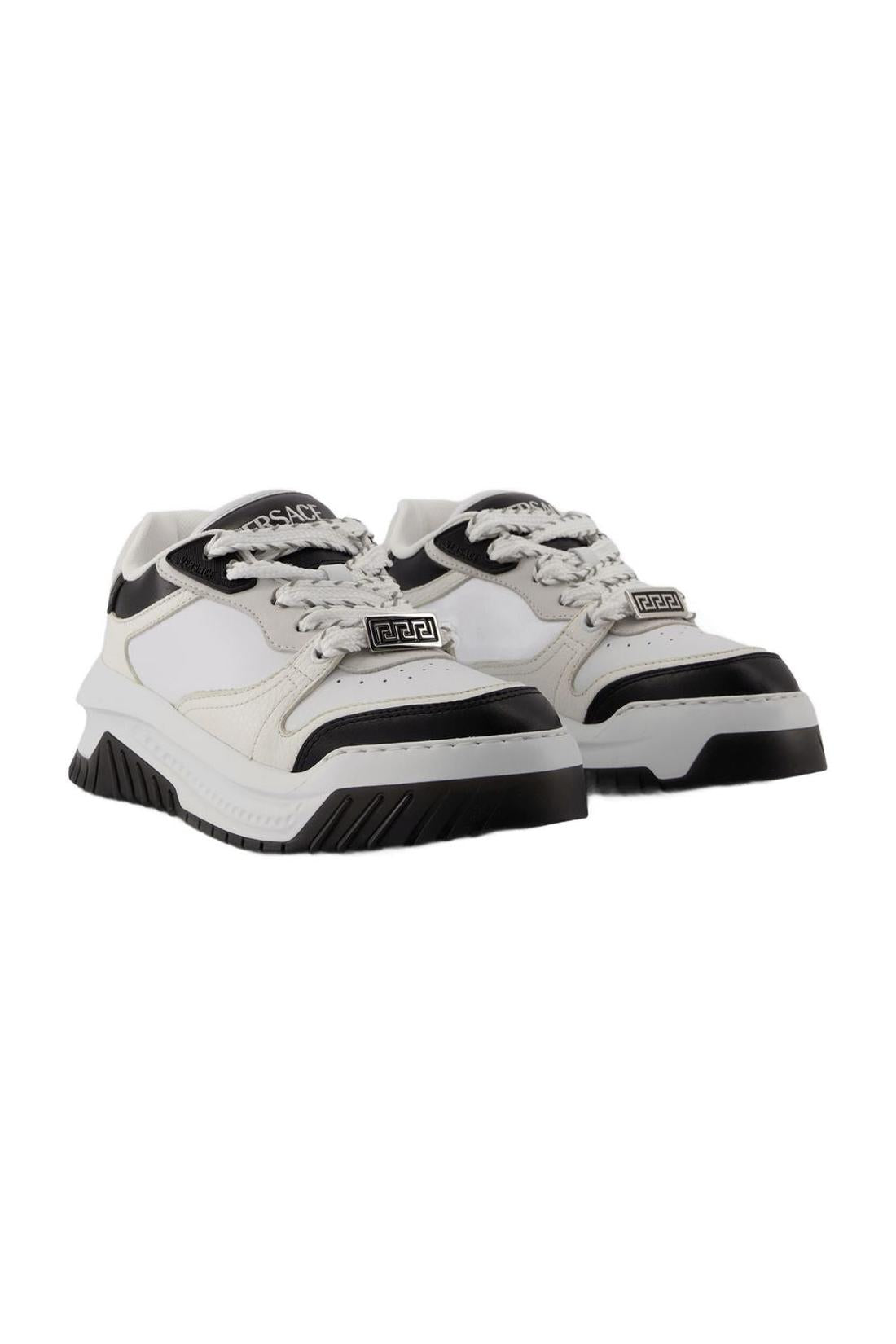 Odissea Sneakers - Versace - Leather - Black/White