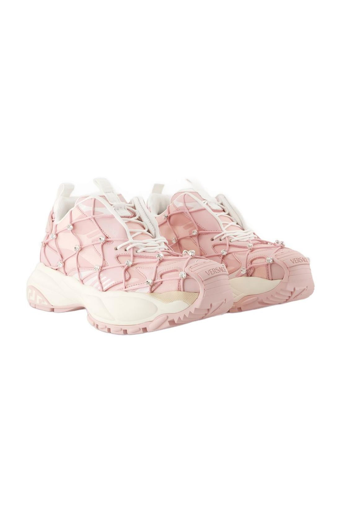 Sneakers - Versace - Leather - Pink
