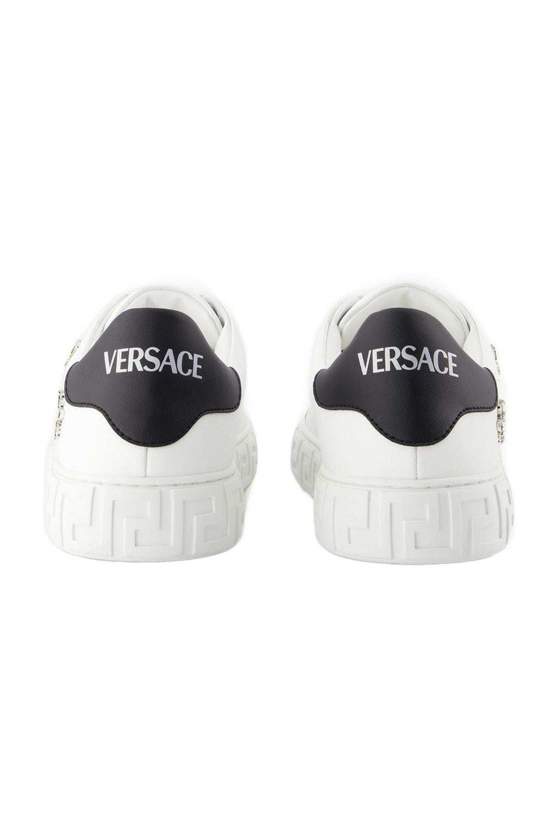 La Greca Sneakers - Versace - Fabric - White