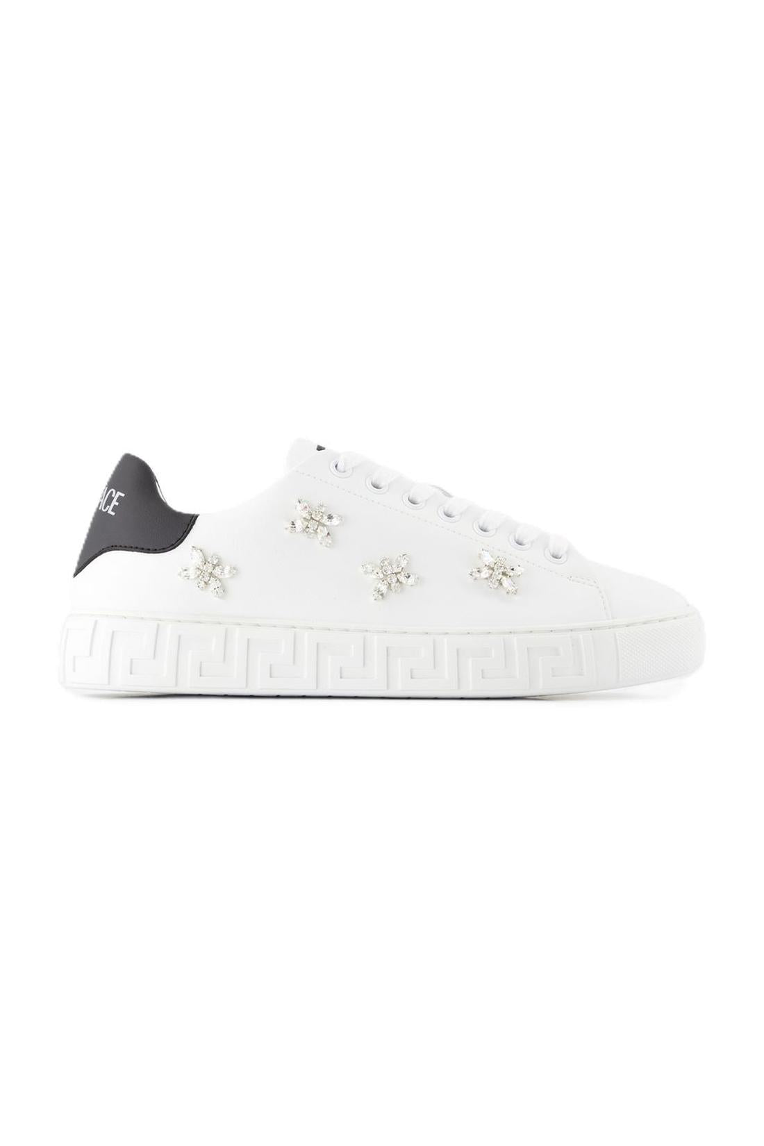 La Greca Sneakers - Versace - Fabric - White