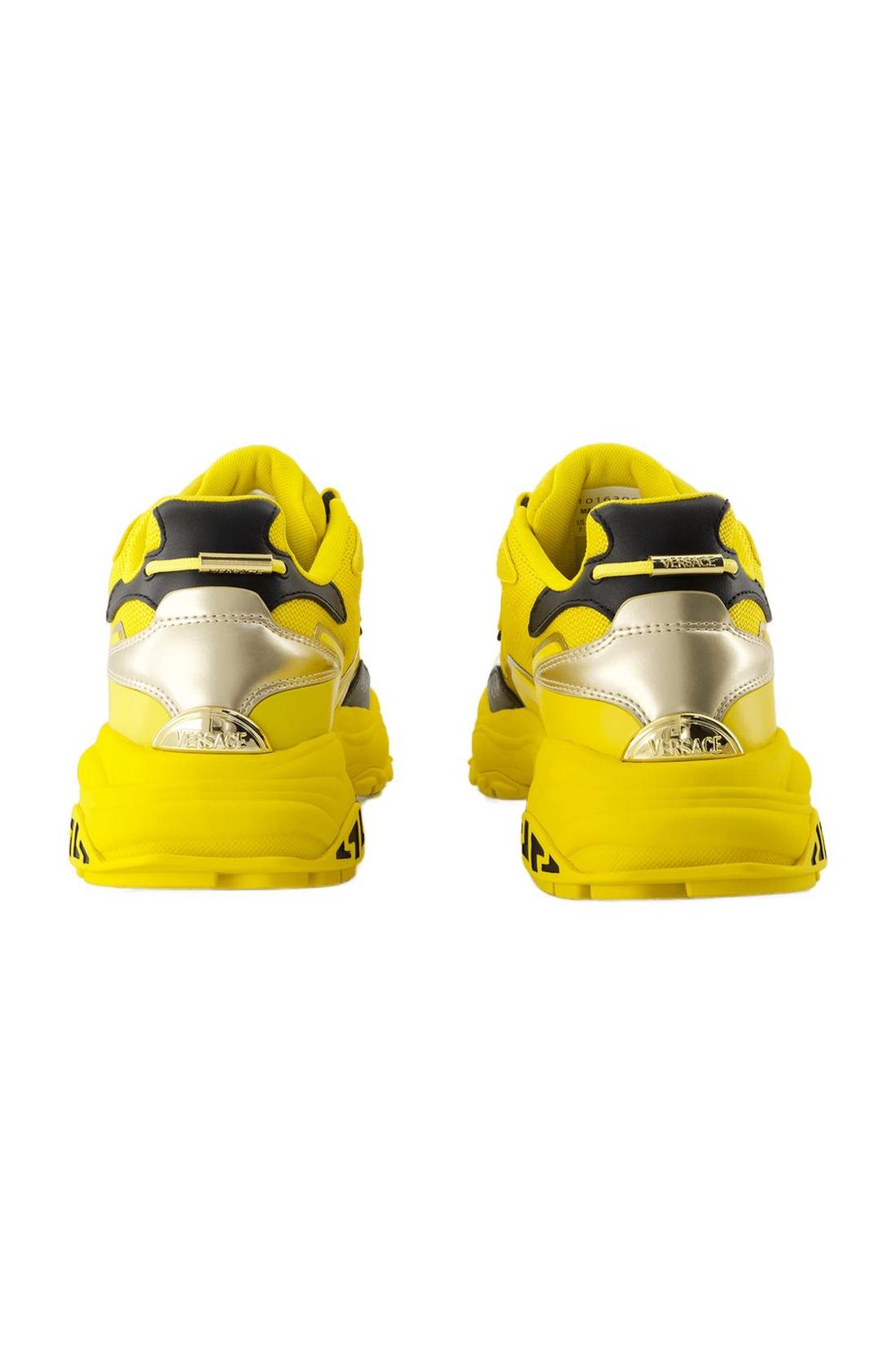 Low Top Sneakers - Versace - Leather - Yellow